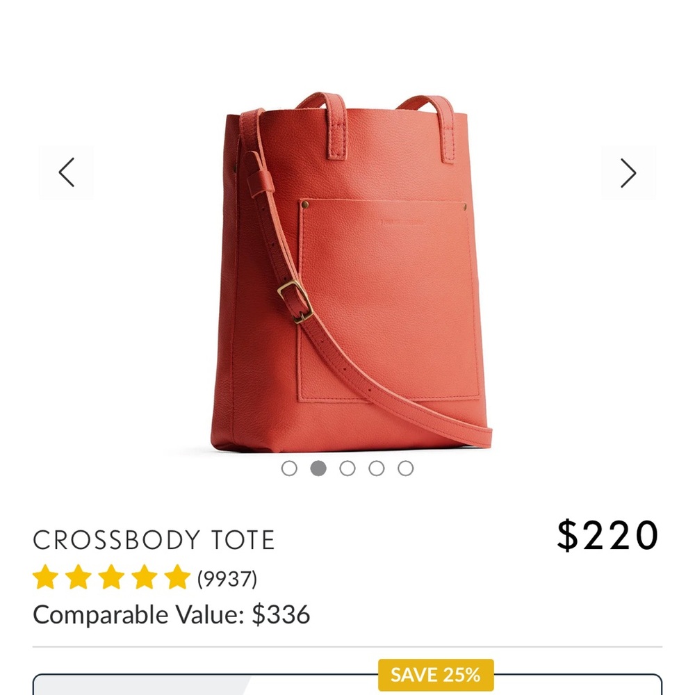 Portland leather crossbody tote - Picture 10 of 10
